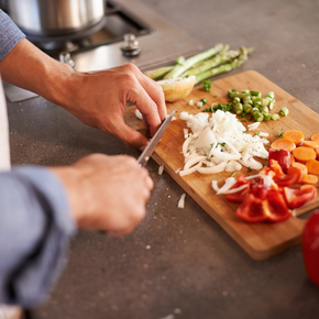 Chopping vegetables