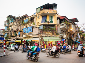 Busy city street