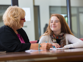 teen patient with teacher 