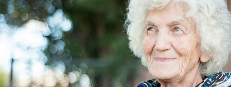 Beautiful senior woman with a happy expression