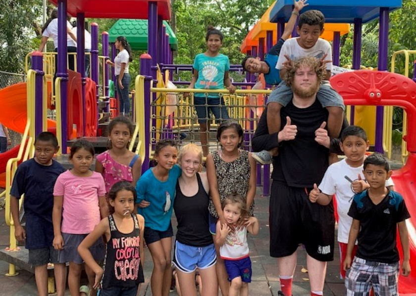  Robin's son, Jacob, works with kids in Honduras.