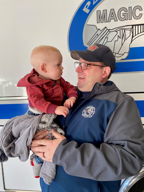  Man holding baby