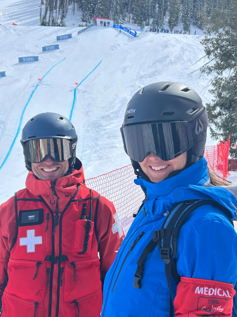  Physician and ski patrolman at the event.