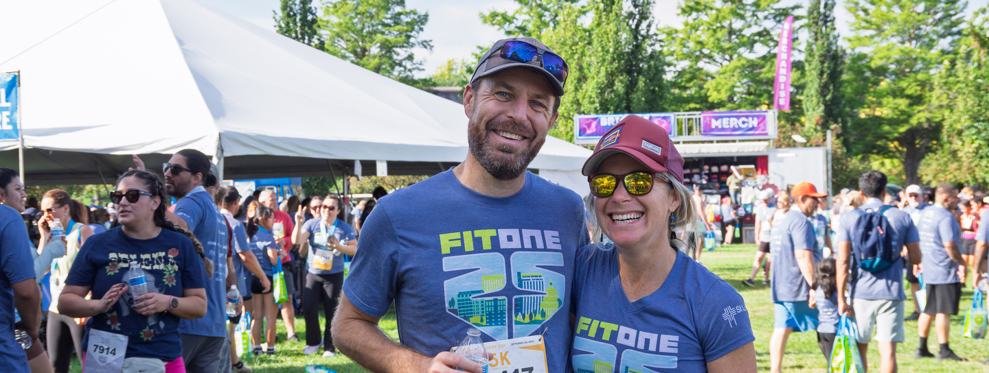 Man and woman at the FitOne Finish Festival