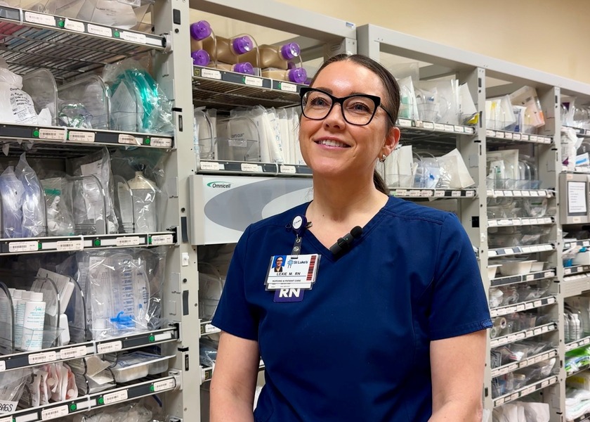 Lexie McFarland poses at work.