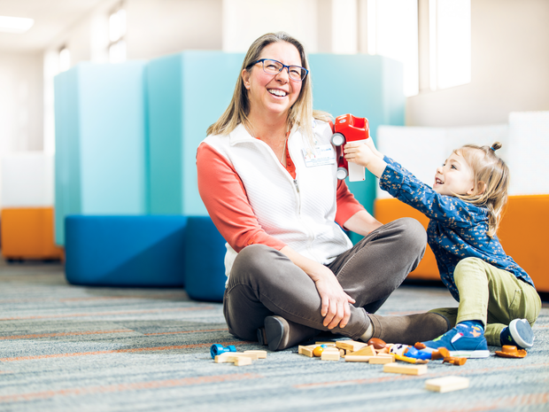 Nurse with young patient