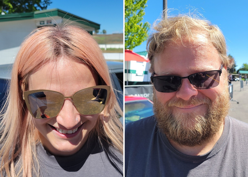 Jenifer and Matt pose for the camera.