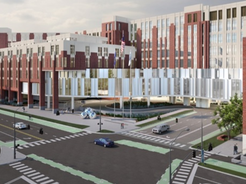 A rendering of what the completed project will look like