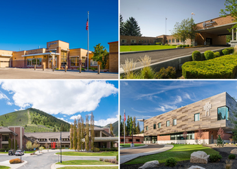 St. Luke's Elmore (top left), St. Luke's Wood River (bottom left), St. Luke's Jerome (top right) and St. Luke's McCall (bottom right).