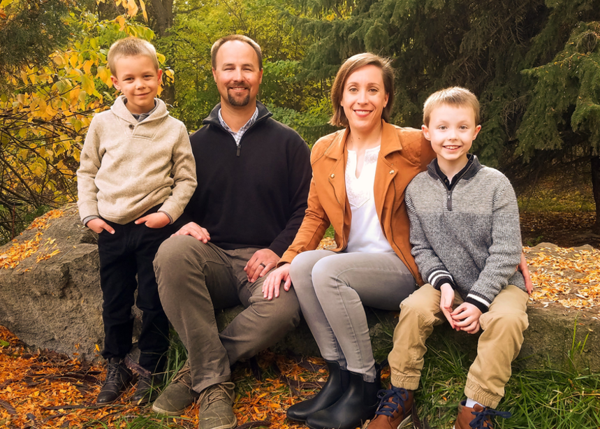 Sarah and her family.