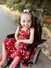 Picture of a girl in her wheelchair