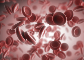 A computer generated image of blood cells