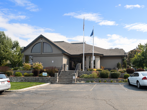 Exterior view of the Ada Community Library, Victory branch