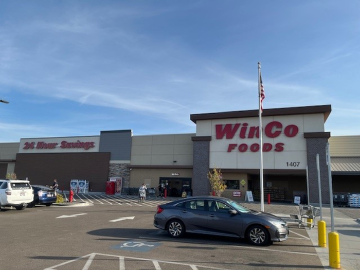Entrance to WinCo Foods on Chinden Boulevard in Meridian where the medication locker is located.