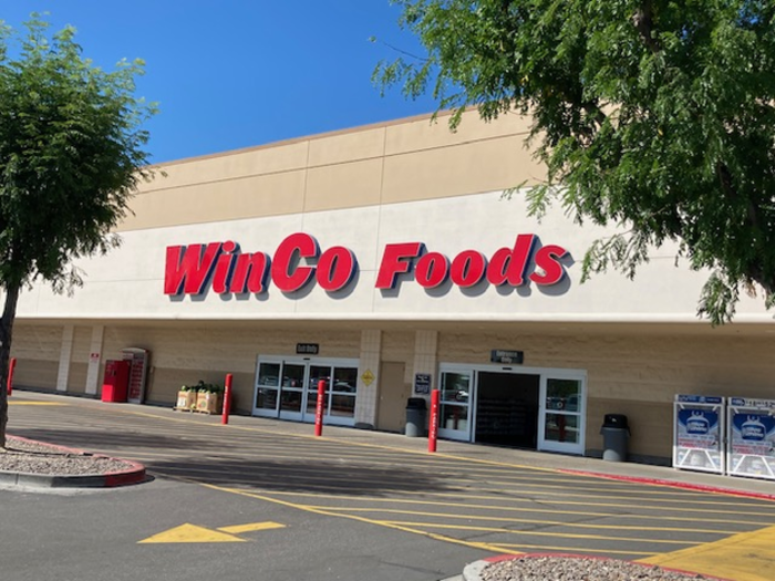 Entrance to WinCo Foods in Twin Falls where the medication locker is located.