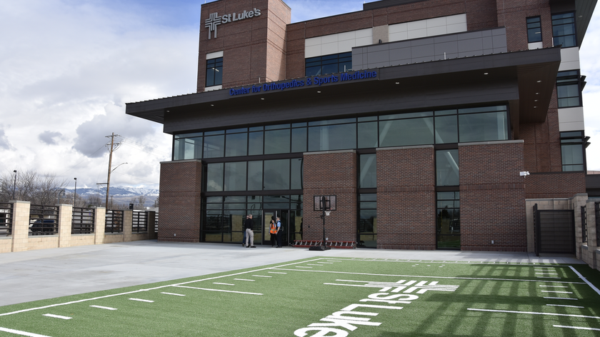  Sports field outside of new facility.