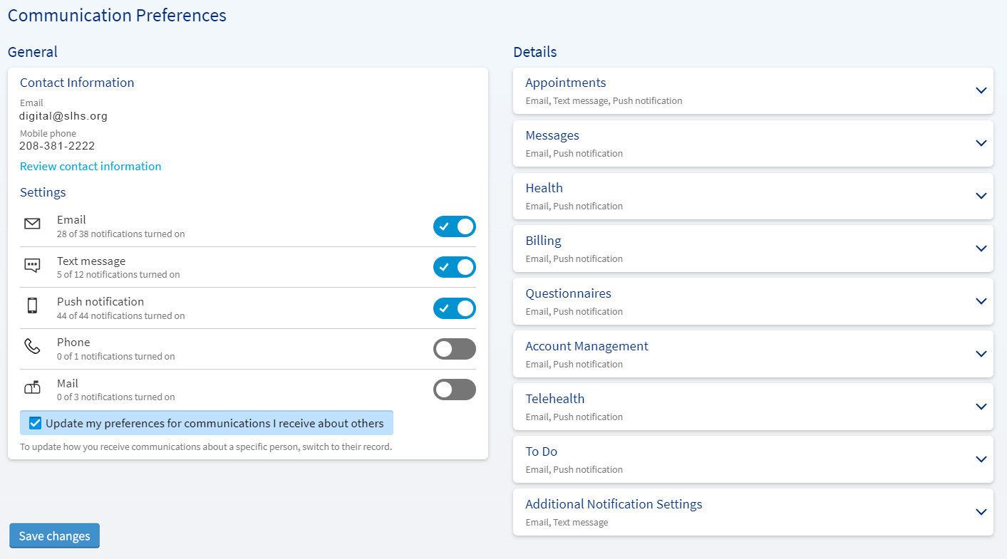 communication preferences