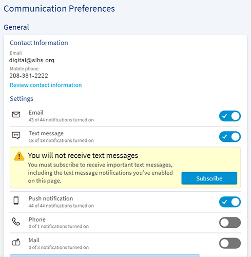 text messaging details