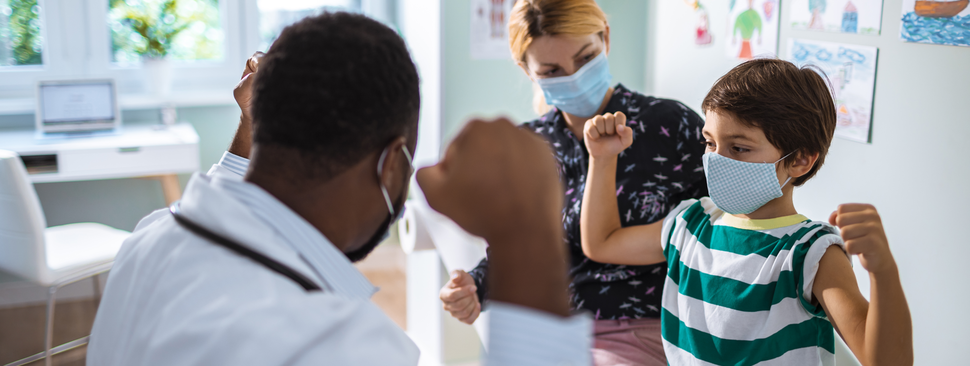 Doctor with a proud patient.