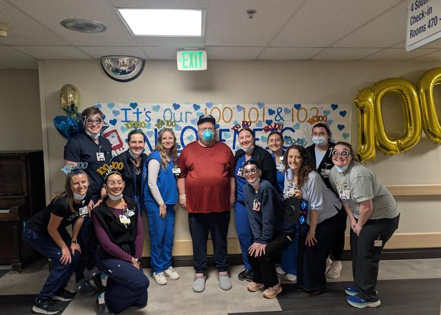 A reason to celebrate: St. Luke’s team, patient honor milestone transplant