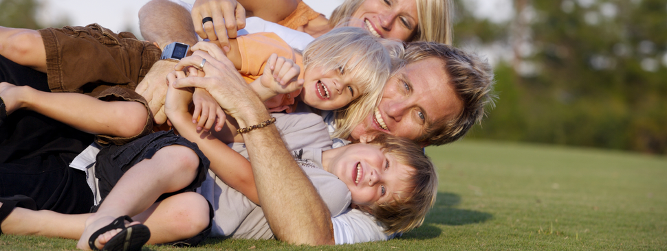 Kids playing in a park
