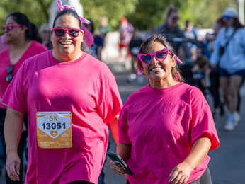 two women running the FitOne 5K