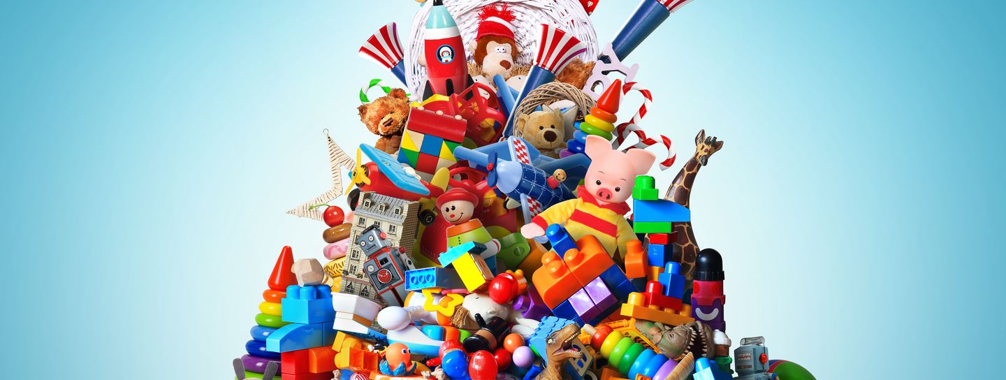 A magical pyramid of toys