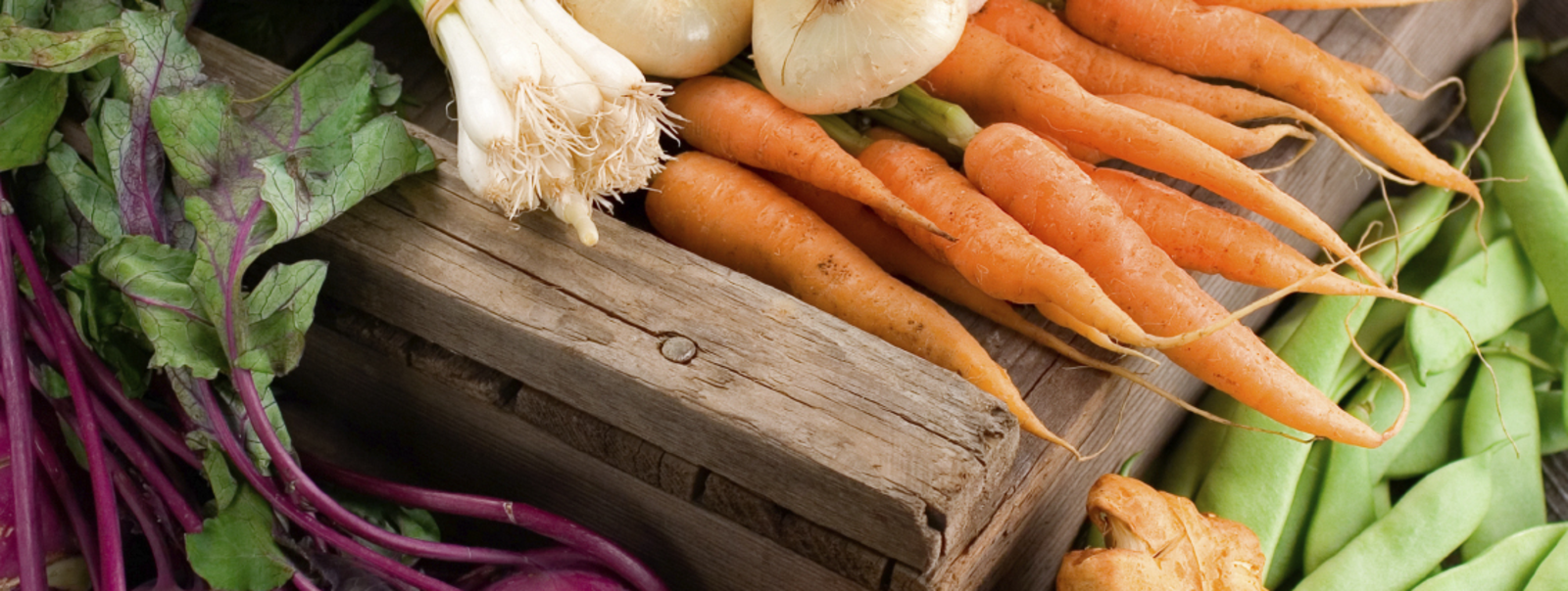 Vegetables on a table.