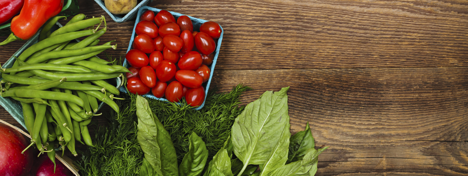 Assorted vegetables on a table.